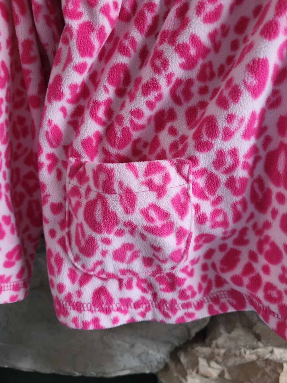 Carter's Hot Pink Leopard Print Hooded Fleece Jacket